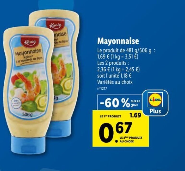 Promo Mayonnaise chez Lidl