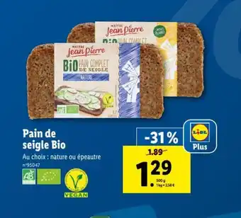 Lidl Pain de Seigle Bio offre