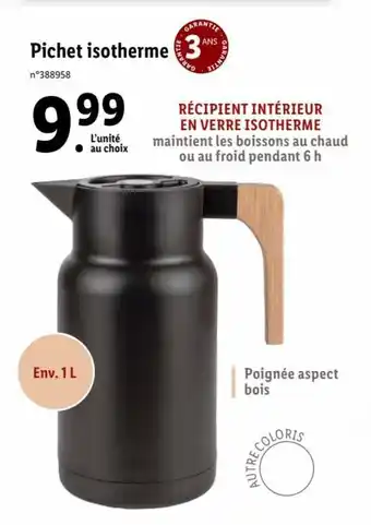 Lidl Pichet Isotherme offre