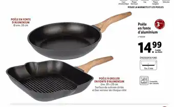 Lidl Poele En Fonte d'Aluminium offre