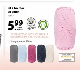 Fil a Tricoter en Coton