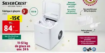 Lidl Silver crest Fabrique à glaçons offre