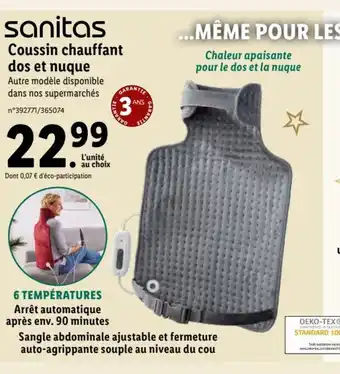 Lidl Coussin Chauffant Dos Et Nuque offre