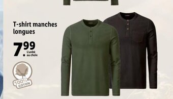 Lidl T-shirt Manches Longues offre