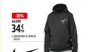 Intersport Sweatshirt à capuche garçon nike offre