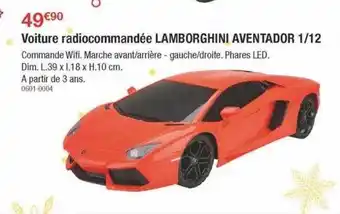 Voiture radiocommandée lamborghini aventador 1-12