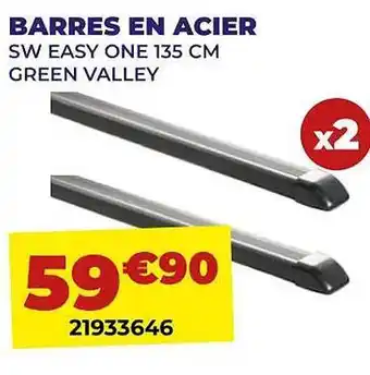 Carter-Cash Barres en acier offre