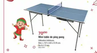 Oogarden Mini table de ping pong offre