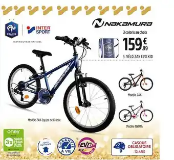 Intersport Vélo zak evo kid nakamura offre