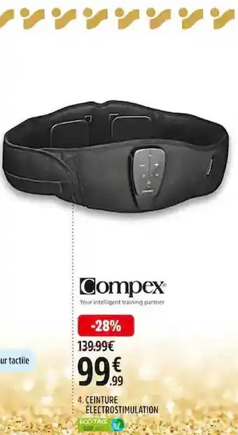 Promo Ceinture electrostimulation ompex chez Intersport