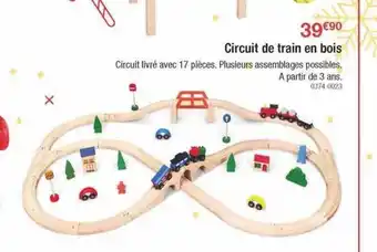 Oogarden Circuit de train en bois offre