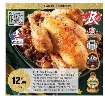 Intermarché Chapon fermier offre