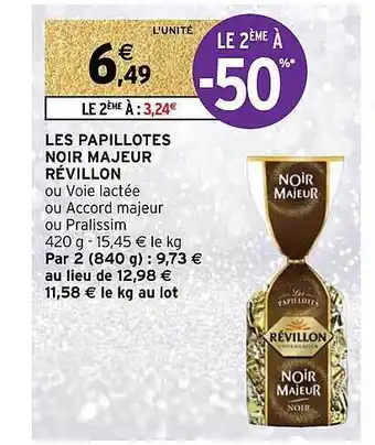 Intermarché Les papillotes noir majeur révillon offre