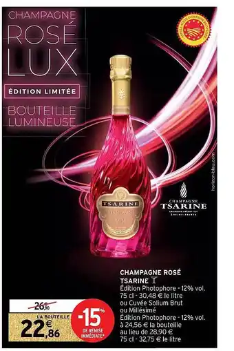 Champagne rosé tsarine
