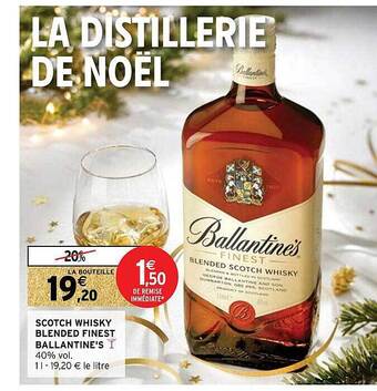 Intermarché Scotch whisky blended finest ballantine's offre