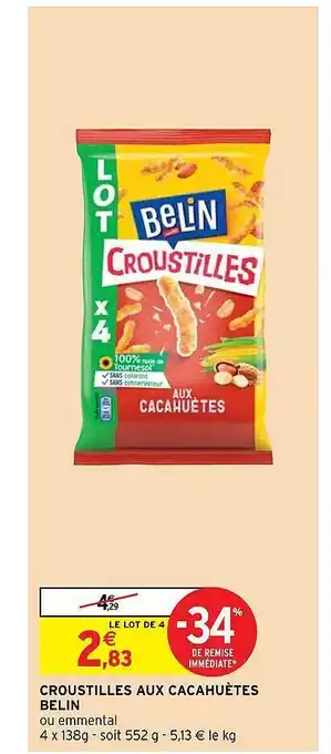 Intermarché Croustilles aux cacahuètes belin offre