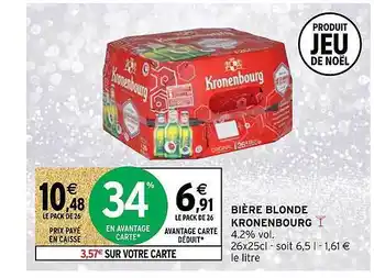 Intermarché Bière blonde kronenbourg offre