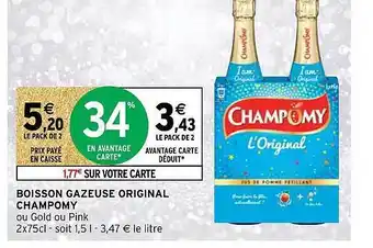 Intermarché Boisson gazeuse original champomy offre