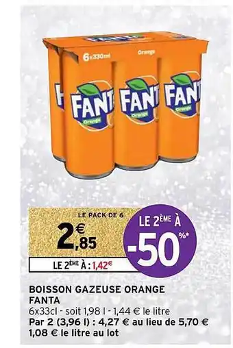 Intermarché Boisson gazeuse orange fanta offre