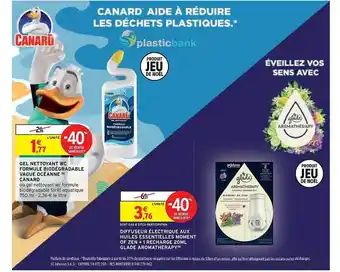 Intermarché Gel nettoyant wc formule biodégradable vague océane canard, diffuseur électrique aux huiles essentielles moment of zen + 1 re offre