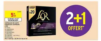Intermarché Capsules de café espresso supremo l'or offre