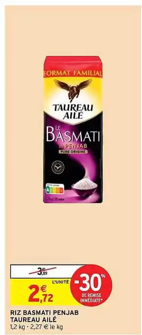 Intermarché Riz basmati penjab taureau ailé offre