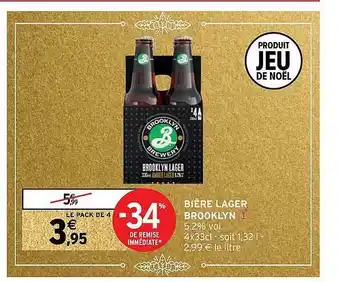 Intermarché Express Bière lager brooklyn offre
