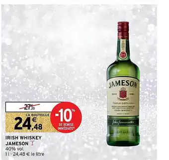 Intermarché Express Irish whiskey jameson offre