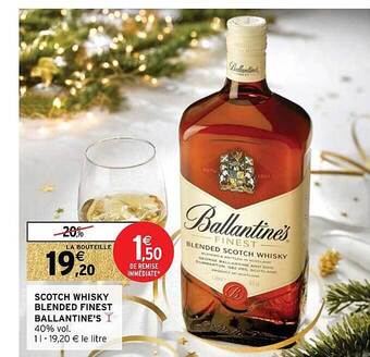 Intermarché Express Scotch whisky blended finest ballantine's offre