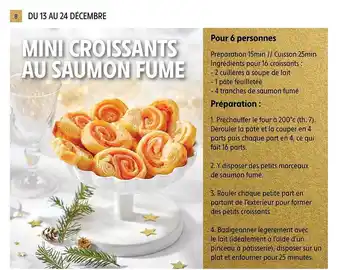 Intermarché Express Mini croissants au saumon fumé offre