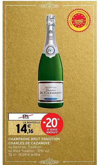 Champagne brut tradition charles de cazanove