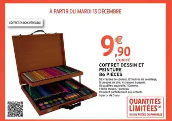 Coffret dessin et peinture 86 pièces