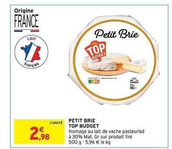 Intermarché Express Petit brie top budget offre