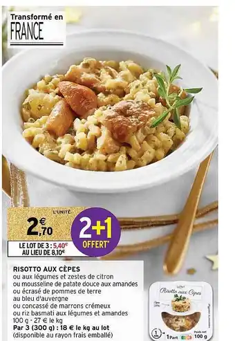 Intermarché Hyper Risotto aux cèpes offre