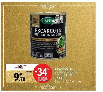 Intermarché Hyper Escargots de bourgogne 8 douzaines larzul offre