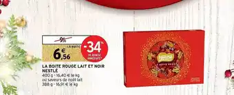 Intermarché Hyper La boîte rouge lait et noir nestlé offre
