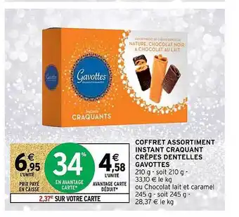 Intermarché Hyper Coffret assortiment instant craquantn crêpes dentelles gavottes offre