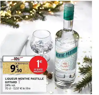 Liqueur menthe pastille giffard