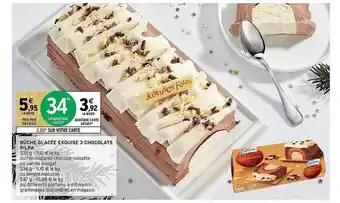 Intermarché Hyper Bûche glacée exquise 3 chocolats pilpa offre