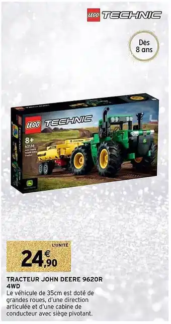 Intermarché Hyper Tracteur john deere 9620r 4wd lego technic offre