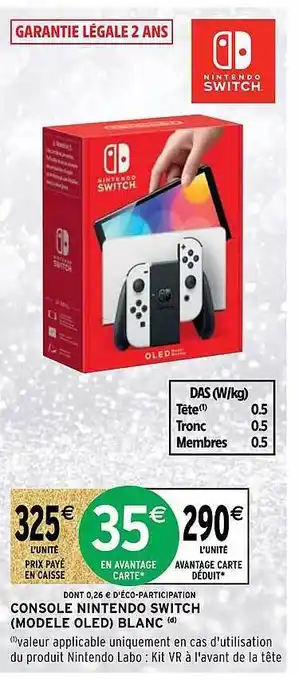 Intermarché Hyper Console nintendo switch offre