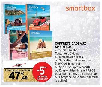 Intermarché Hyper Coffrets cadeaux smartbox offre