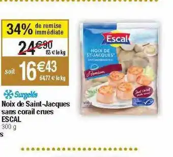 Migros Noix de saint-jacques sans corail crues escal offre