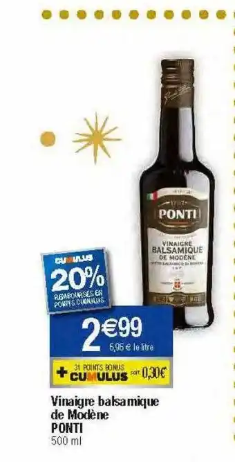 Migros Vinaigre balsamique de modène ponti offre
