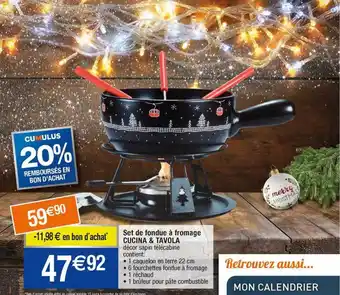 Migros Set de fondue à fromage cucina & tavola offre