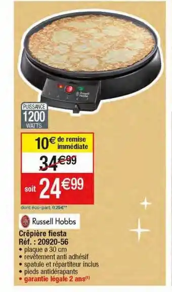 Crêpière fiesta russell hobbs