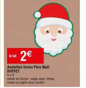 Migros Assiettes forme père noël buffet offre
