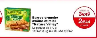 Monoprix Barres crunchy avoine et miel offre