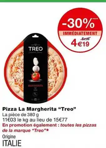 Monoprix Pizza la margherita offre
