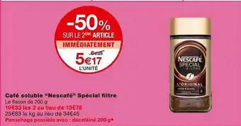 Monoprix Café soluble offre